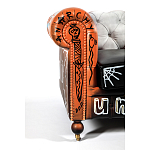 Диван Честерфильд граффити graffiti Orange Sofa натуральная кожа варинант исполнения - 6 | Loft Concept в Казани