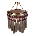 Люстра круглая плетеная с кисточками Walnut Chandelier Tassels Boho Style варинант исполнения - 2 | Loft Concept в Казани