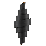 Бра в форме спирали черное с золотой внутренней отделкой Warm Glow варинант исполнения - 2 | Loft Concept в Казани