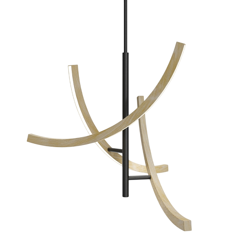 Подвесной светильник Wabi Черный Древесина в Казани | Loft Concept 