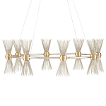 Люстра круглая с фактурными абажурами из тонких металлических палочек Wild Thorns варинант исполнения - 2 | Loft Concept в Казани