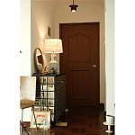 Настольная лампа с принтом на белом тканевом абажуре Roof Garden Lamp варинант исполнения - 8 | Loft Concept в Казани