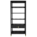 Стеллаж Elsa Dreams Black со стеклянными полками и ящиком варинант исполнения - 7 | Loft Concept в Казани