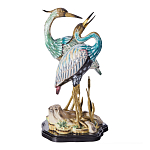 Статуэтка в виде двух птиц из фарфора с бронзовыми элементами Bird of the Garden of Eden варинант исполнения - 2 | Loft Concept в Казани