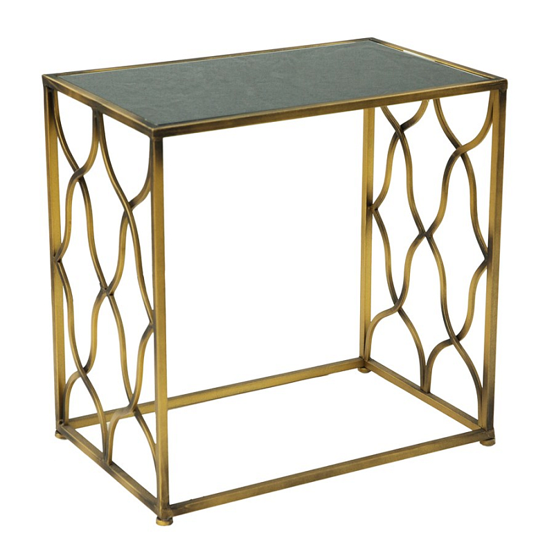 Консоль Golden Broken Rhombuses Золотой Черный в Казани | Loft Concept 