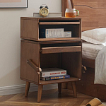 Тумбочка прикроватная деревянная Робот Robot Desk варинант исполнения - 2 | Loft Concept в Казани