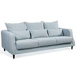 Диван Seldon с мягкими подушками голубое букле варинант исполнения - 1 | Loft Concept в Казани