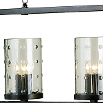 Люстра прямоугольная с 4-мя прозрачными цилиндрическими плафонами  Stamped Cylinders варинант исполнения - 1 | Loft Concept в Казани