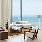 Кресло с обивкой из белого букле Armchair White Boucle варинант исполнения - 5 | Loft Concept в Казани