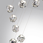 Люстра каскадня с 12-ю прозрачными шарообразными плафонами Bubbles Bocci варинант исполнения - 3 | Loft Concept в Казани