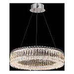 Люстра подвесная круглая из прозрачного хрусталя с корпусом из металла цвета хром Selfsufficient варинант исполнения - 3 | Loft Concept в Казани