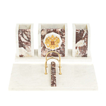 Настольный письменный набор из мрамора и креноида с гербом России Marble Accessory варинант исполнения - 1 | Loft Concept в Казани