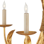 Люстра золотая с декором в виде перьев Bunch of Feathers варинант исполнения - 1 | Loft Concept в Казани