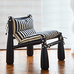 Кресло черно-белое со съемными подушками Celebrity варинант исполнения - 2 | Loft Concept в Казани