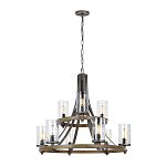 Люстра с цилиндрическим плафонами из толстого волнистого стекла в индустриальном стиле Feiss варинант исполнения - 2 | Loft Concept в Казани