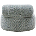 Дизайнерское круглое мягкое кресло в голубой пестрой обивке Roux Round Armchair варинант исполнения - 3 | Loft Concept в Казани