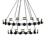 Люстра двухъярусная с круглыми светодиодными источниками света Maxine Light варинант исполнения - 2 | Loft Concept в Казани