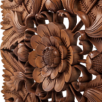 Панно из дерева квадратное Flower Panel With Trees варинант исполнения - 2 | Loft Concept в Казани