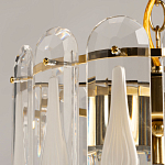 Люстра многоярусная с овальными прозрачными подвесками 28 см Harmonica варинант исполнения - 7 | Loft Concept в Казани