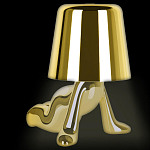 Настольная лампа фигурная цвета золото с гладким абажуром Высота 17 см Sophia варинант исполнения - 1 | Loft Concept в Казани