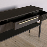 Дизайнерская Консоль с полкой и ящиком Primo Темный орех варинант исполнения - 7 | Loft Concept в Казани