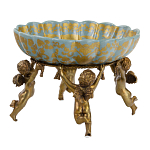 Чаша с орнаментом на бронзовых ножках в виде ангелов Eden Garden варинант исполнения - 2 | Loft Concept в Казани