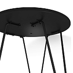 Стол журнальный с круглой столешницей из стекла Gold and Black Marble варинант исполнения - 5 | Loft Concept в Казани