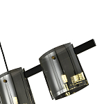 Подвесной светильник светодиодный с 5-ю цилиндрическими плафонами светло-серого цвета из стекла и стали Andrea Сhandelier Grey варинант исполнения - 3 | Loft Concept в Казани