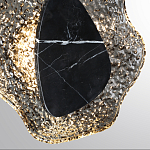 Бра с волнообразным стеклянным плафоном и вставкой из мрамора Liquid Stone варинант исполнения - 16 | Loft Concept в Казани