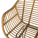 Стул барный с ротанговым плетением Half Bar Chair with Wicker с подлокотниками варинант исполнения - 8 | Loft Concept в Казани