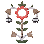 Зеркало-цветок из картона в русском стиле варинант исполнения - 1 | Loft Concept в Казани