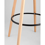 Пластиковый барный стул на ножках из массива бука Eames White варинант исполнения - 4 | Loft Concept в Казани