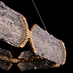 Люстра прямоугольная с текстурным природным рисунком IceFlame варинант исполнения - 3 | Loft Concept в Казани