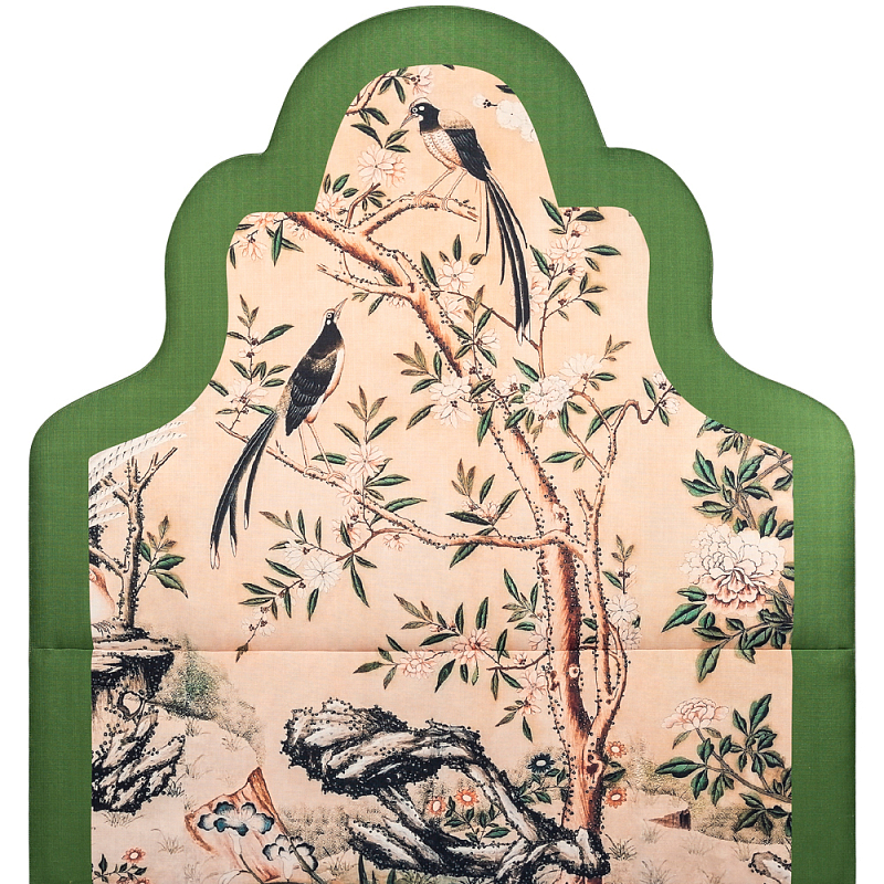 Изголовье для кровати Beige and Green Chinoiserie Зеленый Бежевый в Казани | Loft Concept 