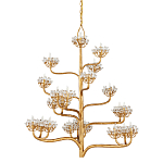 Люстра золотая в виде растения Golden Flower Glade варинант исполнения - 4 | Loft Concept в Казани