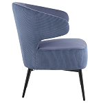 Современное мягкое кресло на металлических ножках Rakush Blue варинант исполнения - 5 | Loft Concept в Казани