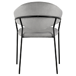 Серый стул с обивкой из искусственной замши Alexis варинант исполнения - 4 | Loft Concept в Казани