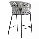 Стул барный с декоративным плетением на спинке и подлокотниках Chair Weave варинант исполнения - 3 | Loft Concept в Казани