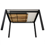 Стол обеденный раздвижной с прямоугольной столешницей на четырех черных ножках Blair варинант исполнения - 5 | Loft Concept в Казани