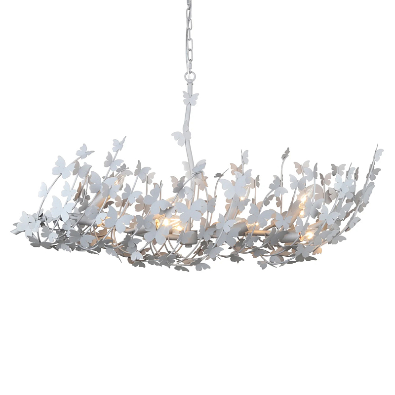 Люстра с абажуром оформленным в виде стаи бабочек Eternal Butterflies Золотой Серебряный в Казани | Loft Concept 