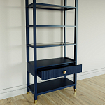 Стеллаж Elsa Dreams Blue со стеклянными полками и ящиком варинант исполнения - 3 | Loft Concept в Казани