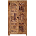 Этнический шкаф с орнаментом резьба из дерева Indian Antique Furniture варинант исполнения - 3 | Loft Concept в Казани