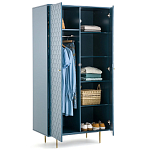 Шкаф двухдверный Scale Ornament Blue Wardrobe варинант исполнения - 5 | Loft Concept в Казани