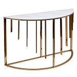 Консоль приставная полукруглая на основании золотого цвета Interior Accent варинант исполнения - 1 | Loft Concept в Казани