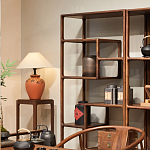 Стеллаж деревянный с полками для хранения Moon Walnut Furniture варинант исполнения - 2 | Loft Concept в Казани