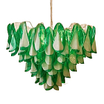 Люстра из стеклянных зеленых лепестков Petalled Illuminator варинант исполнения - 1 | Loft Concept в Казани