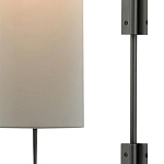 Бра чёрное с тканевым абажуром в форме цилиндра Rough Beauty варинант исполнения - 1 | Loft Concept в Казани