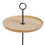 Pin журнальный столик с кольцом из натурального дуба и бетона варинант исполнения - 1 | Loft Concept в Казани