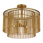 Потолочный светильник двухъярусный золотого цвета Metal Tentacles варинант исполнения - 2 | Loft Concept в Казани