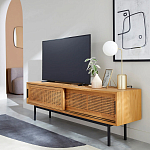 ТВ-тумба с плетеным декором Tate Wicker TV Stand варинант исполнения - 5 | Loft Concept в Казани